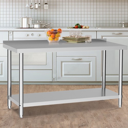 Stainless Steel Kitchen Prep Work Table Bench AND Over Shelf Commercial Catering - Picture 44 of 44