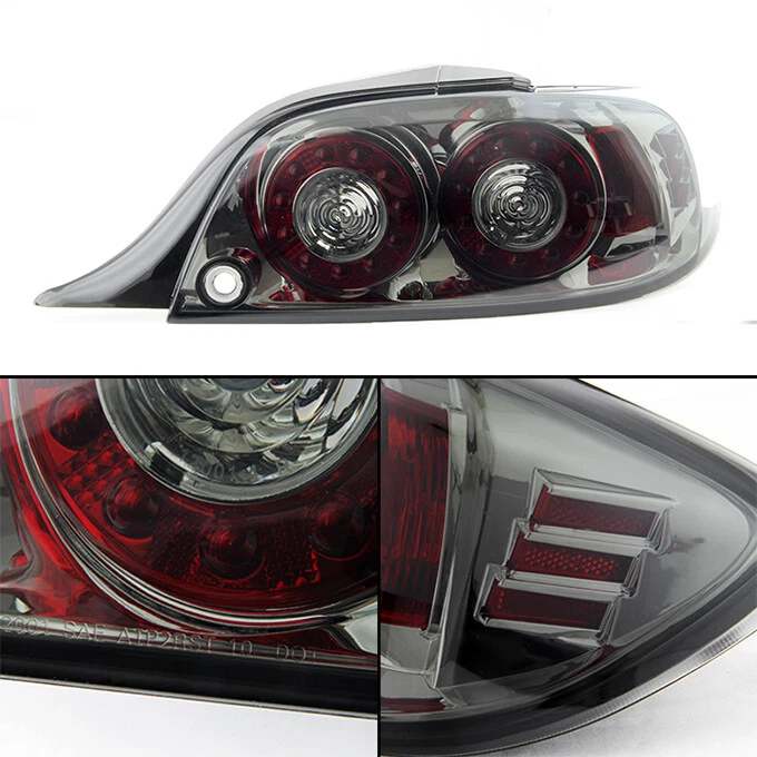 Fit Smoked 04-08 Mazda RX8 RX-8 JDM Dual Round LED Tail Light Brake Signal Lamp - Image 2 of 4