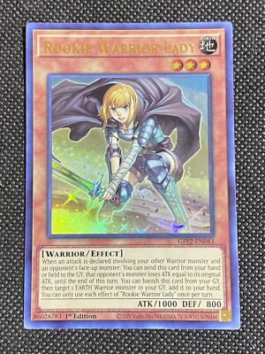female warrior yugioh female cards YUGIOH HOLO CARD ROOKIE WARRIOR LADY GFP2-EN043 1ST EDITION