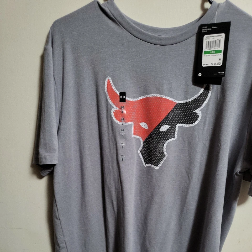 3-NWTS-Under Armour Hombres Project Rock Camisetas-GRANDES Foto 2 de 4