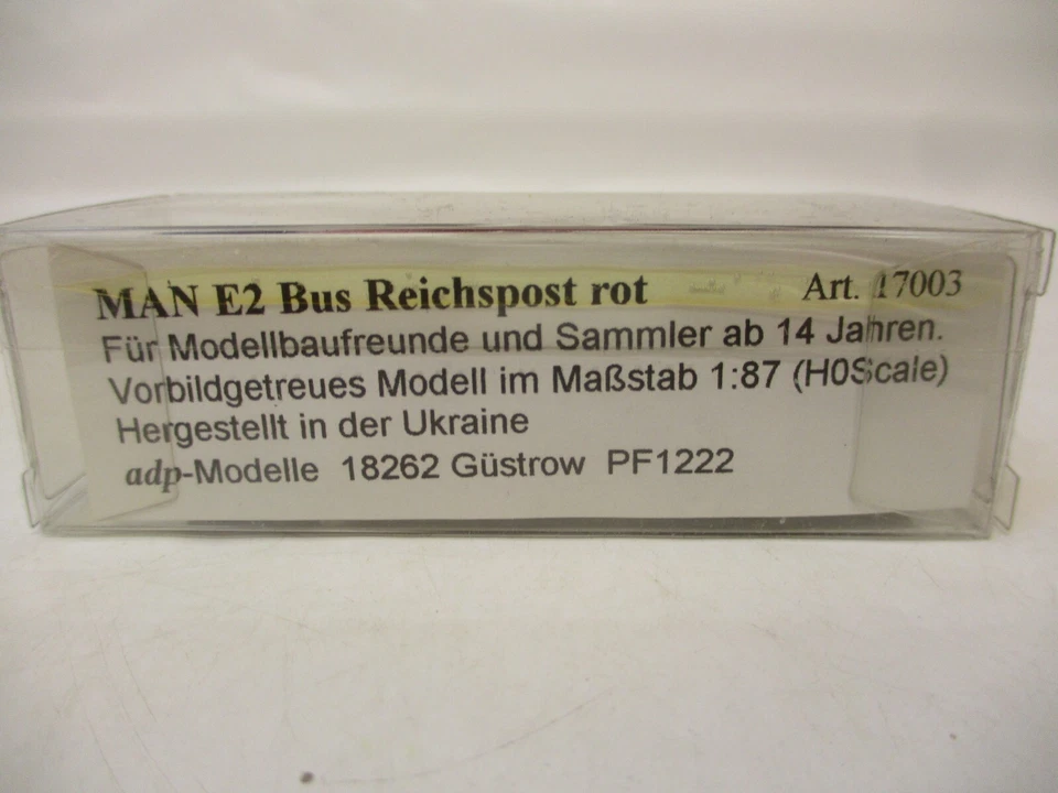 x-93251 adp-Modelle 17003 1:87 MAN E2 Bus Reichspost sehr guter Zustand, - Bild 4 von 4