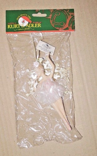 Kurt Adler pensionierte Ballerina kurzes Tutu Kristall glitzernde Schneeflocke Ornament - Bild 4 von 12