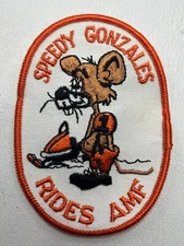 AMF SNOWMOBILE Patch Vintage c 1980s Sew-On-Only For Jacket Or Vest M028