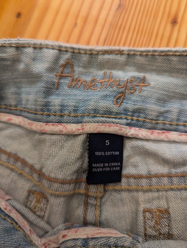 Pantalones cortos de mezclilla azul amatista 100 % algodón talla 5 - Imagen 2 de 7