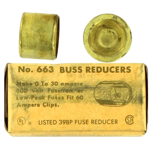 Buss 60A-30A/600V Fuse Reducers #663 (1-Pair)
