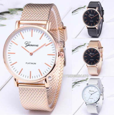 Orologio Donna Geneva Platinum Analogico Quartz Cinturino da Polso Vari  Colori | eBay