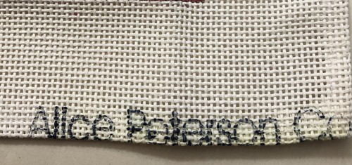 ALICE PETERSON Hand Painted Needlepoint Canvas #3525 Pink Cartoon Character 14ct - Picture 5 of 8