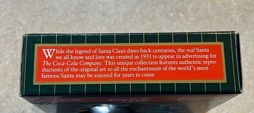Vintage 1990 Coca-Cola Christmas Ornament Bottle Cap Santa Drinking a Coke NIB - Picture 10 of 13