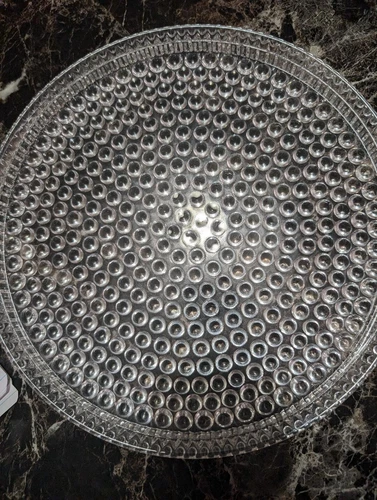 VINTAGE CLEAR GLASS BUBBLE PLATE Platter SERVING DISH 11.5"