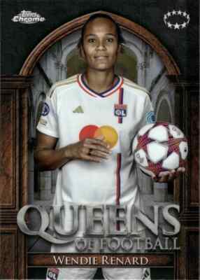 Topps Womens Chrome 2023-2024 Wendie Renard Lyon Queens Of Football Karte