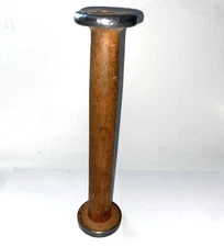 Antique Wooden Industrial Textile Thread Spool Sewing  Spindle ~ 12” High