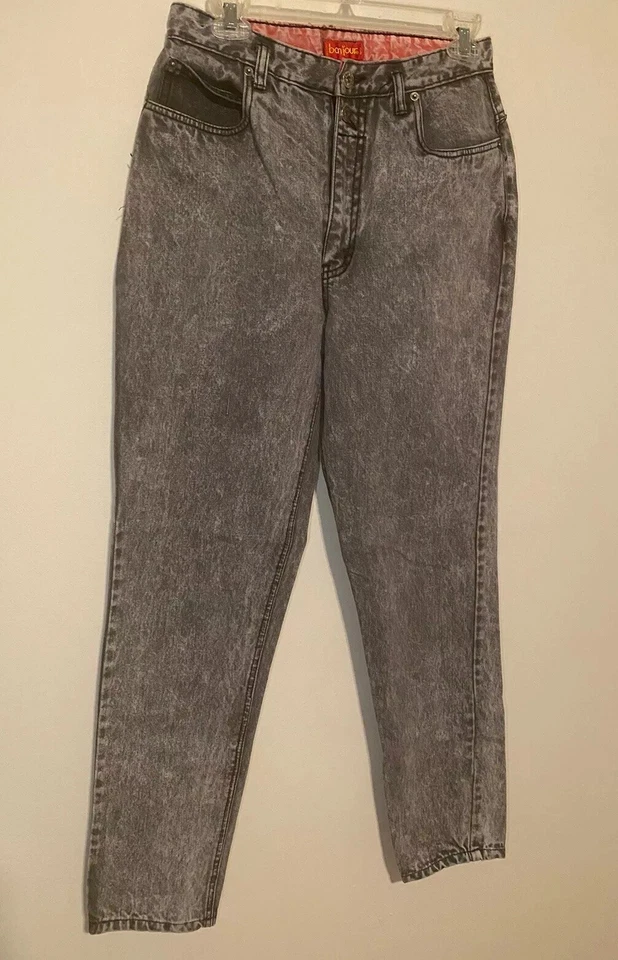 РЕДКИЕ винтажные черные кислотные вареные джинсы из денима с высокой талией готические эстетичные - Изображение 4 из 4