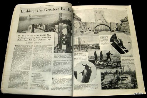 WRIGHT BROTHERS 1929 AVIATION LIFE STORY + HUDSON BRIDGE CONSTRUCTION PICTORIAL - Picture 2 of 2