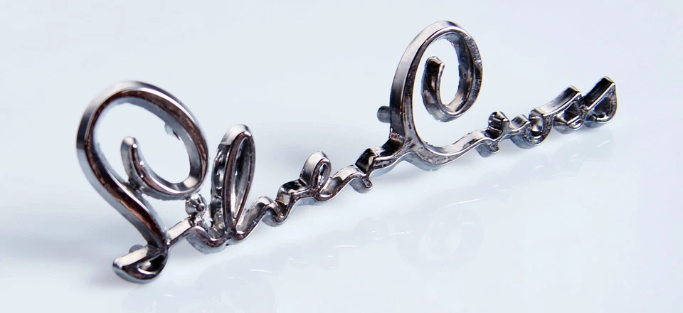 SILBER CROSS KINDERWAGEN KAROSSERIE ABZEICHEN EMBLEM LOGO ERSATZTEILE 3 PIN - CARLTON COACH GEBAUT