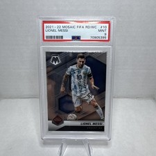 2021-22 Panini Mosaic Road to FIFA World Cup LIONEL MESSI Argentina #10 PSA 9