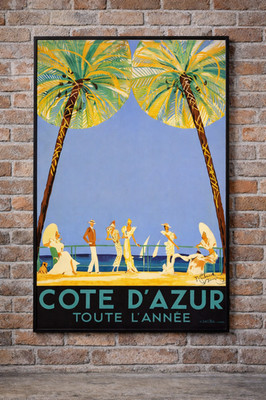 Cote d Azur Toute l Annee Vintage French Riviera Poster Print 24x36