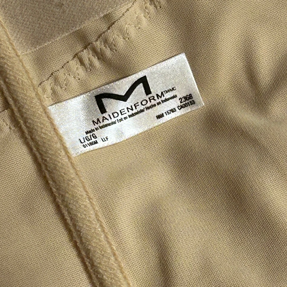 Modelador Maidenform Cintura Cincher Barriga Controle Firme Modelador Corporal Bege G/G - Imagem 4 de 4