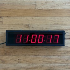 Electronic Displays Inc Industrial LED Clock Gym Timer 16&rdquo; Long
