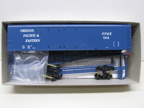 BOWSER # 55414 ~ OREGON, PACIFIC & EAST 50' BOX CAR # 1015~ KIT ~ ESCALA HO | Zustand: New