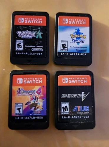 Nintendo Switch Game Lot - Pokemon Z-A , Pokemon Sword , Disgaea 6 , Shin Megami