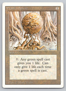 Wooden Sphere - Revised Edition (3ED) - Uncommon Artifact - MTG