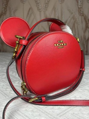 Coach Disney X Women's Mickey Mouse Ear Bag Small - Electric Red