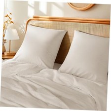 100 France Pillowcase Set of 2 Square Natural Flax Pillow 26"X26" Linen