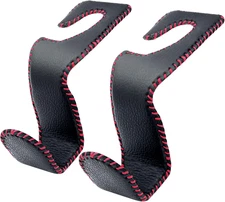 Purse Hook for Car Headrest, Leather Back Seat Organizer Hanger Holder Hook for 