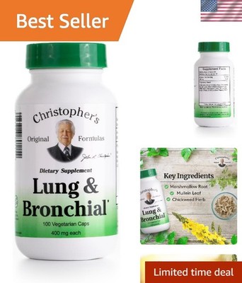 Lung & Bronchial Herbal Formula - 100 Capsules for Smokers' Respiratory Health