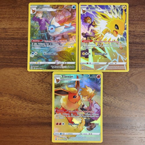 Flareon Vaporeon Jolteon TG01 TG02 TG04 NM Pokemon Brilliant Stars Lot