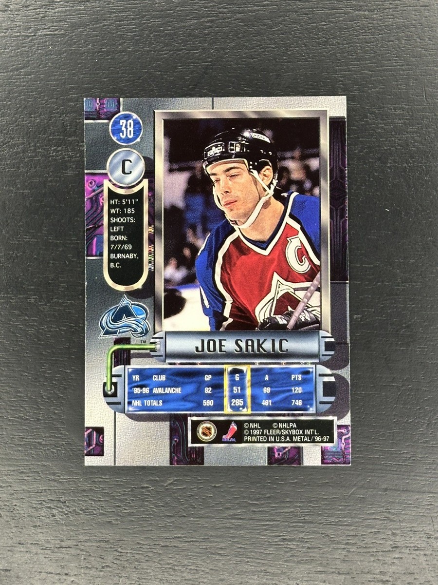 1996-97 Metal Universe Joe Sakic #38 Colorado Avalanche NHL Hockey