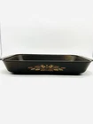 Vintage Anchor Hocking Fire King Baking Dish Teflon Wheat Pattern Brown Large