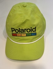 VINTAGE NEON GREEN POLAROID ROPE SnapBack HAT MAD ENGINE