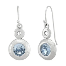 New Silpada 'Cool Swifts' Sterling Silver Blue Crystal Drop Earrings