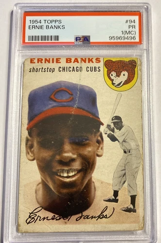 1954 Topps - Ernie Banks #94 Cubs HOF Rookie 