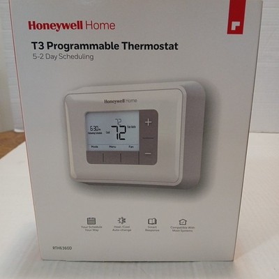 Honeywell RTH6360D 5-2 Day Programmable Thermostat - White NIB Sealed 