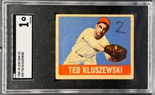1948 Leaf Gum Co. Baseball - Ted Kluszewski #38 - Rookie Card - RC Graded SGC 1. rookie card picture
