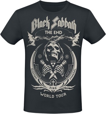 Black Sabbath T-Shirt Herren The End Grim Reaper Heavyweight schwarz