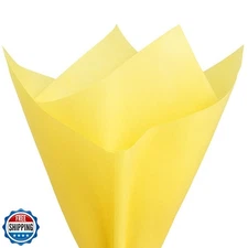 PMLAND 100 Sheets Yellow Tissue Wrapping Paper Bulk 20 x 15 Inches for Gift F