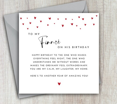 A mi marido en su tarjeta de cumpleaños, romántico, prometido, novio, uno que amo poema - Imagen 8 de 11