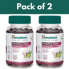 2 X Salud del Cabello del Himalaya Sabor Fresa 30 Gomitas cada Cabello Fuerte y Brillante