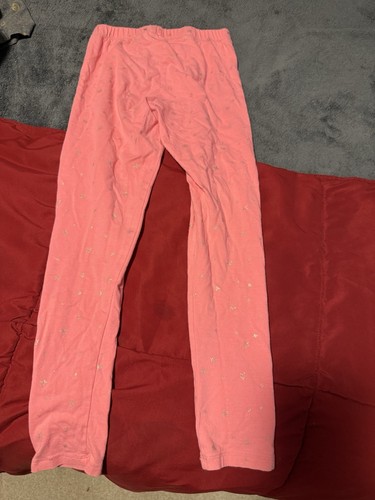 Girls Orange And Gold Star Leggings Thereabouts Size 7/8 - Picture 2 of 3