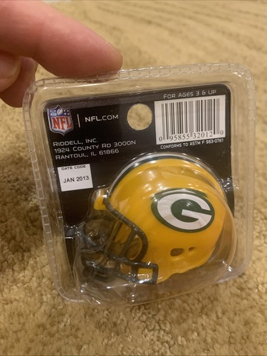Green Bay Packers Pocket Size Riddell Revolution NFL Helmet NEW SEALED JAN 2013 - Picture 2 of 7