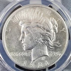 1921-P Peace Dollar "HIGH RELIEF" S$1 - PCGS Stained AU Details