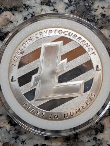 2018 ~ LITECOIN CRYPTO SERIES ~ SILVER SHIELD ~ 1oz .999 SILVER ROUND ~ BU