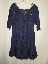 Eliza J New With Tag Dress Size 16  Dark Blue 3/4 Sleeve
