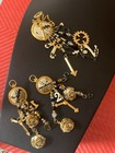 Lunch At The Ritz Steampunk 1980s Clockwork Earrings Pendant Brooch Retired Runw — photo 10