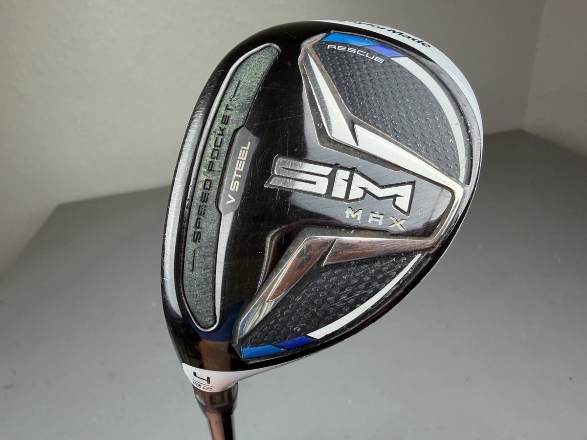 LH TaylorMade SIM2 Max Rescue 4-22* Hybrid Stiff Flex RH Ventus 7