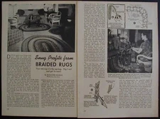 Braided Rug How-To Make 1949 PLANS Wool Rag