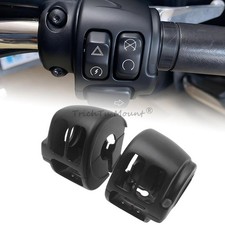 Black Hand Control Switch Housing Cover For Harley Softail Street Bob Sportster